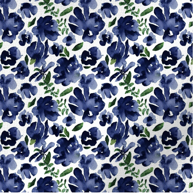 Navy & Olive Floral Print